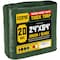 Core Tarps Heavy Duty Tarp, 64 ft L x 0.5 mm H x 24 ft W, 20 Mil, Green/Black, Polyethylene CT-703-24X64 - alternate 1
